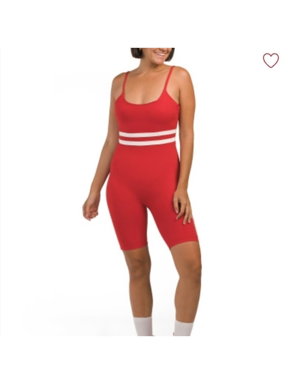 Perfect Moment Red Seamless Stripe Fitness Suit